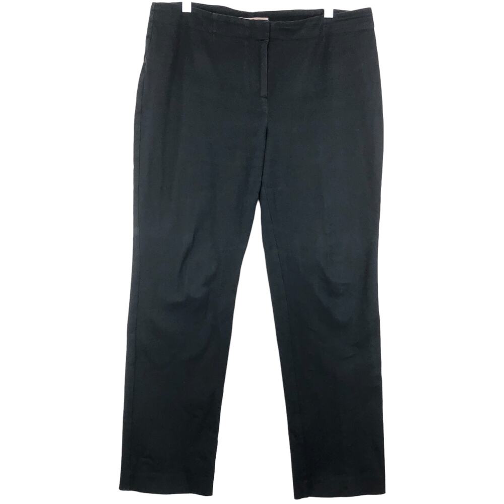Chicos Womens Sz 1.5 S US 10 Short MP Pants Stretch Black Front Zip Ankle Length